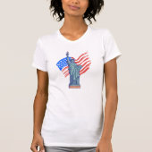  Vintage Patriotic 4th of July Design Tシャツ (正面)