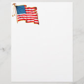 Vintage Patriotic American Flag, Fourth of July チラシ (裏面)