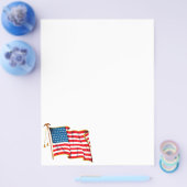 Vintage Patriotic American Flag, Fourth of July チラシ (シングル)