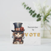 Vintage Patriotic Kitten Vote ポストカード (スタンド正面)