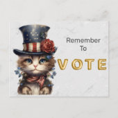 Vintage Patriotic Kitten Vote ポストカード (正面)