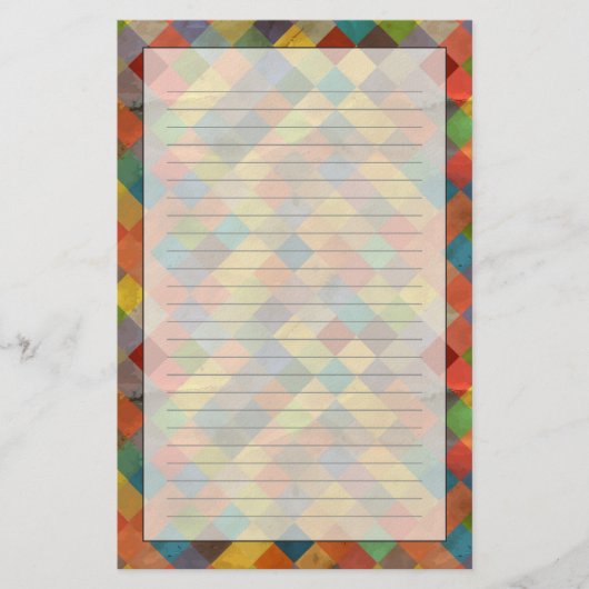Vintage pattern. Geometric. 便箋 (正面)