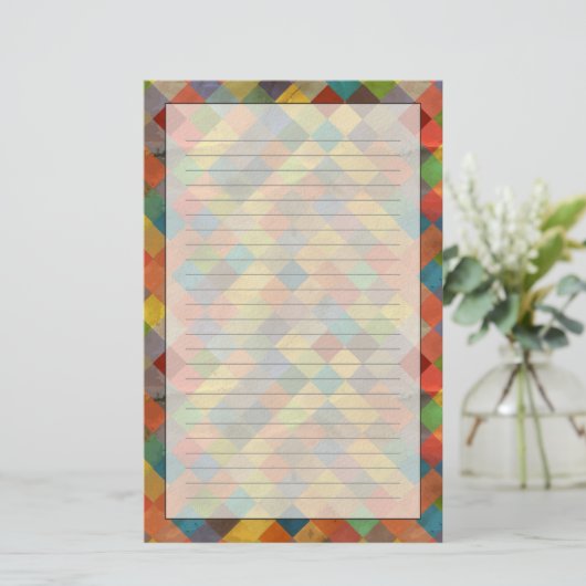 Vintage pattern. Geometric. 便箋 (スタンド正面)