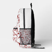Vintage  Pattern Sound Notes プリントバックパック (右)