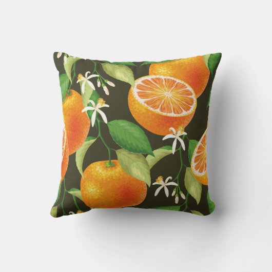 Vintage pattern with orange クッション (裏面)