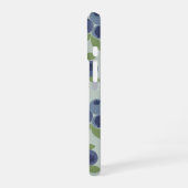 Vintage Pattern with Stylized Blueberries iPhone 16ケース (左側面)