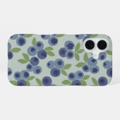 Vintage Pattern with Stylized Blueberries iPhone 16ケース (裏面横)