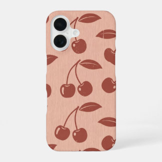 Vintage Pattern with Stylized Cherries iPhone 16ケース