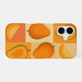 Vintage Pattern with Stylized Mangoes iPhone 16ケース (裏面横)