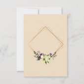 Vintage Peach Dahlia Wedding Invitation 招待状 (裏面)