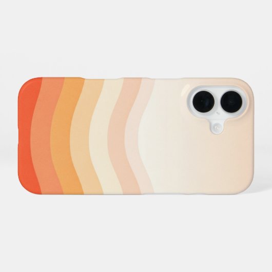 Vintage Peach Horizon iPhone 16ケース (裏面横)