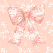 Vintage Peachy Floral Toile Bows  ラッピングペーパー