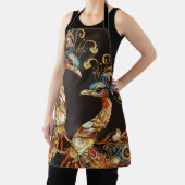 vintage peacock circus carnival entertainment エプロン (インサイチュ)