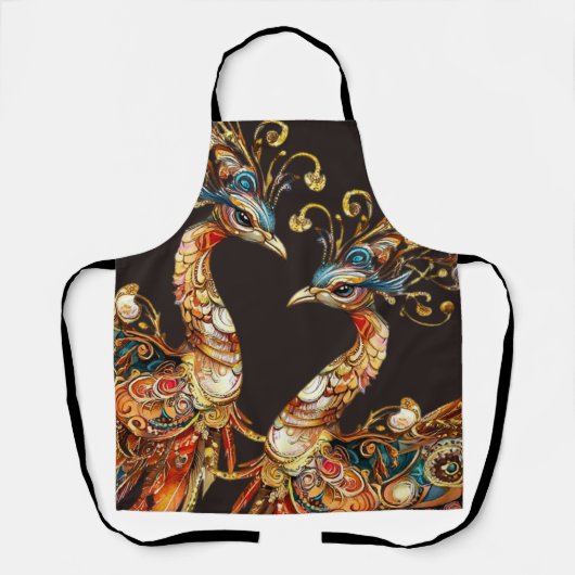 vintage peacock circus carnival entertainment エプロン (正面)
