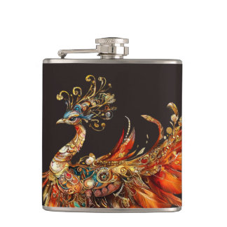 vintage peacock circus carnival entertainment フラスク