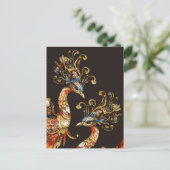 vintage peacock circus carnival entertainment ポストカード (スタンド正面)