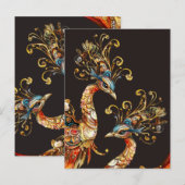 vintage peacock circus carnival entertainment ポストカード (正面/裏面)