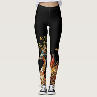 vintage peacock circus carnival entertainment レギンス