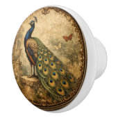 Vintage Peacock Drawer Knob Design  セラミックノブ (右)