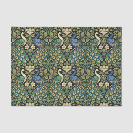 Vintage Peacock Garden  薄葉紙 (正面)