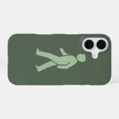 Vintage Pedestrian Icon iPhone 16ケース (裏面横)