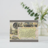 Vintage Pennsylvania Map ポストカード (スタンド正面)