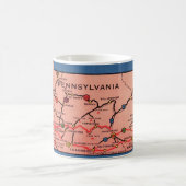 Vintage Pennsylvania Map Mug コーヒーマグカップ (中央)