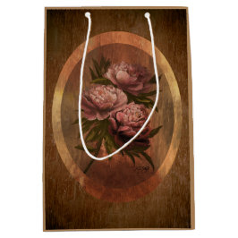 Vintage Peonies Medium Gift Bag ミディアムペーパーバッグ