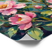 Vintage Peony Garden Floral Art ポスター (角)