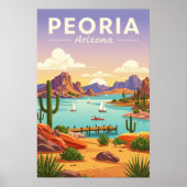 Vintage Peoria Arizona ポスター (正面)
