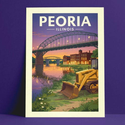Vintage Peoria Illinois ポストカード