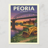 Vintage Peoria Illinois ポストカード (正面)