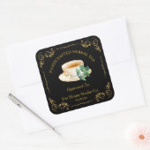 Vintage Peppermint Tea Square Label スクエアシール (封筒)