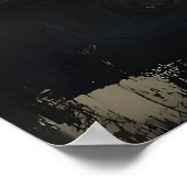 Vintage Perfume Bottle Art Romantic Floral ポスター (角)