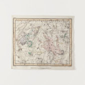 Vintage Perseus and Andromeda Constellations Map  タペストリー (正面(横))