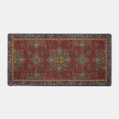 Vintage Persian Rug Pattern Red Blue Arabesque デスクマット (正面)