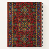 Vintage Persian Rug Pattern Red Blue Arabesque ノートブック (裏面)
