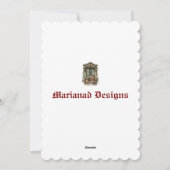 Vintage Personalised Flat Christmas Card シーズンカード (裏面)