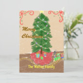 Vintage Personalized Christmas Card シーズンカード (スタンド正面)