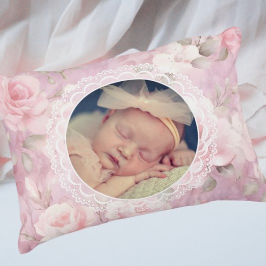 Vintage Personalized Memory Roses Lace  アクセントクッション