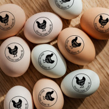 Vintage Personalized Rustic Farmhouse Egg Stamp 