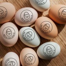 Vintage Personalized Rustic Farmhouse Egg Stamp 