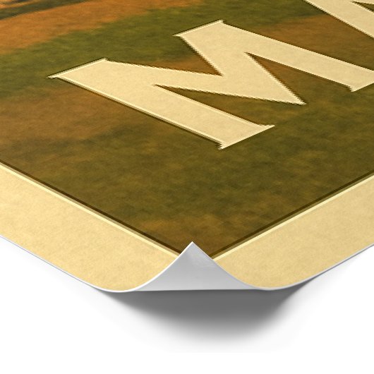 Vintage Peru Machu Picchu ポスター (角)