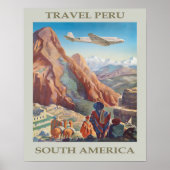 Vintage Peru Travel  ポスター (正面)