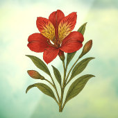 Vintage Peruvian Lily ウィンドウサイン (シート3)