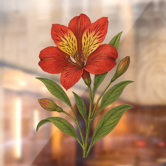 Vintage Peruvian Lily ウィンドウサイン (シート2)