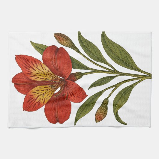 Vintage Peruvian Lily キッチンタオル (横)
