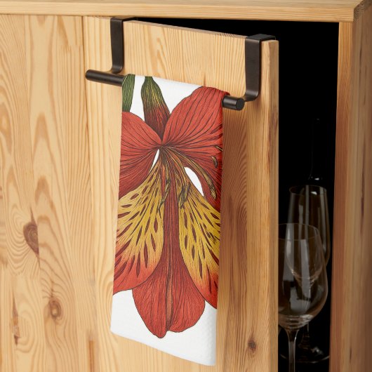 Vintage Peruvian Lily キッチンタオル (三つ折り)