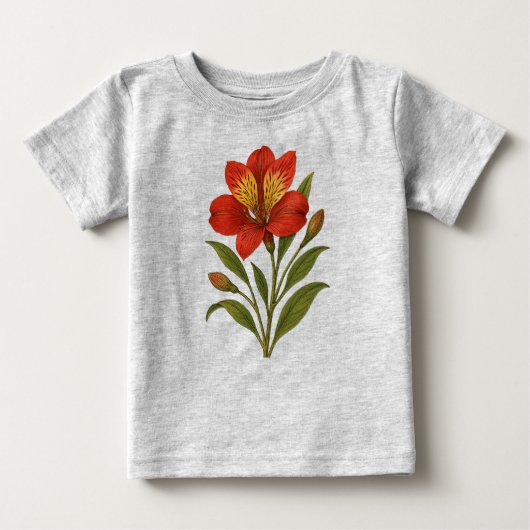 Vintage Peruvian lily ベビーTシャツ (正面)