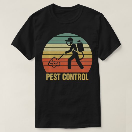 Vintage Pest Control Eterminator Halloween Costume Tシャツ (デザイン正面)